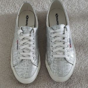 SOLD! Superga Metallic Silver Sneakers